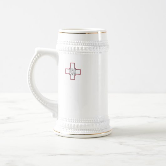 Maltaflagge Bierglas (Links)