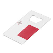 Maltaflagge Geldbeutel Flaschenöffner (Rückseite Schrägansicht)
