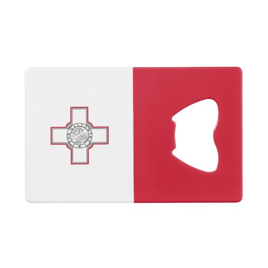 Maltaflagge Geldbeutel Flaschenöffner (Vorderseite (Horizontal))