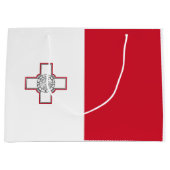 Maltaflagge Große Geschenktüte (Vorderseite)
