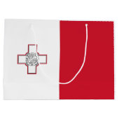 Maltaflagge Große Geschenktüte (Rückseite)