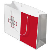 Maltaflagge Große Geschenktüte (Rückseite Schrägansicht)