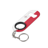 Maltaflagge Mini Flaschenöffner (Rückseite Schrägansicht)