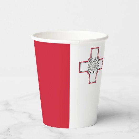 Maltaflagge Pappbecher (Rechts)
