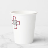 Maltaflagge Pappbecher (Vorderseite)