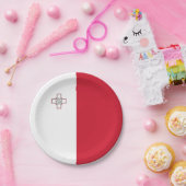 Maltaflagge Pappteller (Party)