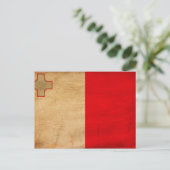 Maltaflagge Postkarte (Stehend Vorderseite)