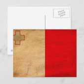 Maltaflagge Postkarte (Vorne/Hinten)