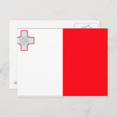 Maltaflagge Postkarte (Vorne/Hinten)
