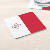Maltaflagge Rechteckiger Pappuntersetzer (angewinkelt)
