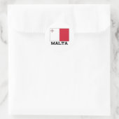Maltaflagge Runder Aufkleber (Tasche)
