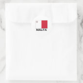 Maltaflagge Runder Aufkleber (Tasche)