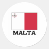 Maltaflagge Runder Aufkleber (Vorderseite)