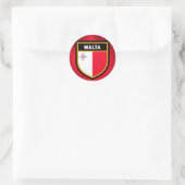Maltaflagge Runder Aufkleber (Tasche)