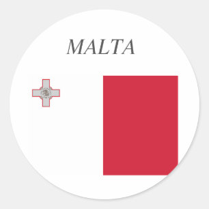 Maltaflagge Runder Aufkleber