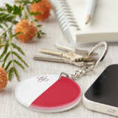 Maltaflagge Schlüsselanhänger (Vorderseite rechts)