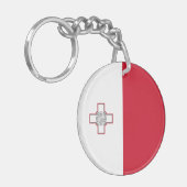 Maltaflagge Schlüsselanhänger (Vorderseite links)