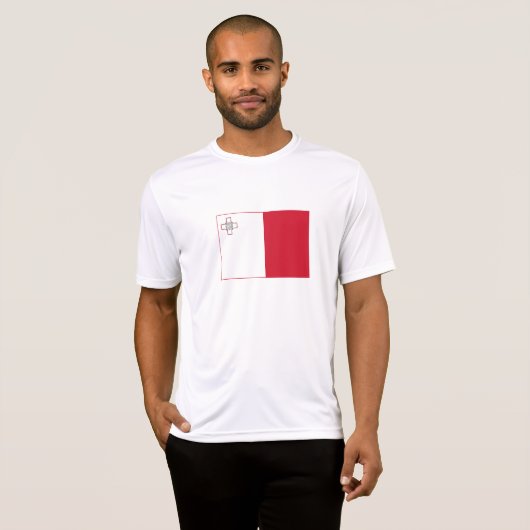 Maltaflagge T-Shirt (Vorne ganz)