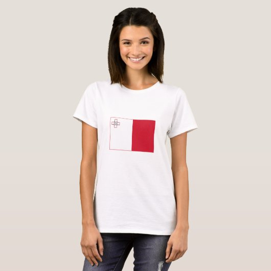 Maltaflagge T-Shirt (Vorne ganz)