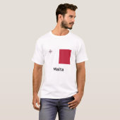 Maltaflagge T-Shirt (Vorne ganz)