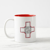 Maltaflagge Zweifarbige Tasse (Links)