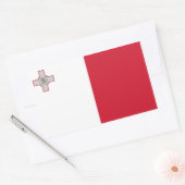 Maltas/Malteser Flagge Rechteckiger Aufkleber (Umschlag)