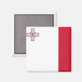 Maltas Nationalflagge Magnet (Vorderseite/Rückseite)