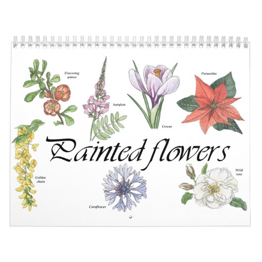 Malte Blume mit botanischen Zeichnungen Kalender (Titelbild)