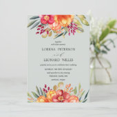 Malte Blume Moderne ELEGANT Rustikal Grau Vertikal Einladung (Stehend Vorderseite)