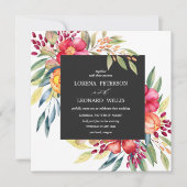 Malte Blume Moderne ELEGANT Rustikal viereckig gra Einladung (Vorderseite)