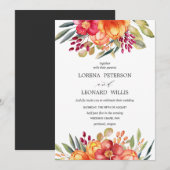 Malte Blume Moderne ELEGANTE Rustikale Vertikale Einladung (Vorne/Hinten)