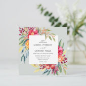 Malte Blume Modernes ELEGANT Rustikales Quadrat Einladung (Stehend Vorderseite)