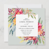 Malte Blume Modernes ELEGANT Rustikales Quadrat Einladung (Vorderseite)