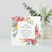 Malte Blume Modernes ELEGANT Rustikales Quadrat Einladung (Stehend Vorderseite)