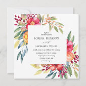 Malte Blume Modernes ELEGANT Rustikales Quadrat Einladung (Vorderseite)