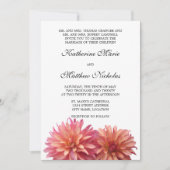 Malte Dahlia-Blume in Rosa und Korallen Einladung (Vorderseite)