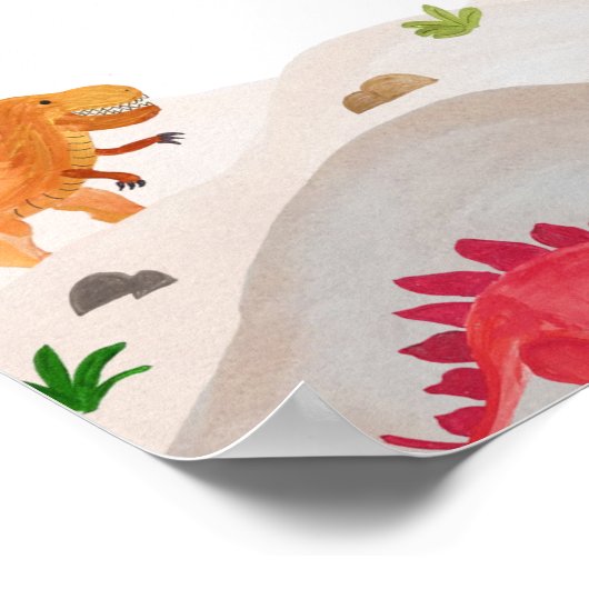 Malte Dinos Personalisierte Kunstdrucke Poster (Ecke)