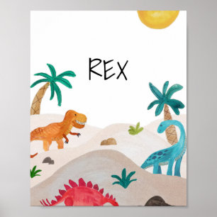 Malte Dinos Personalisierte Kunstdrucke Poster