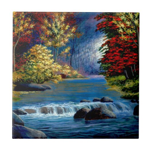 Malte geheimnisvolle Wälder und Flussteilen Fliese (Vorderseite)