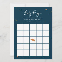 Malte Gold Stars Baby Shower Bingo Game Einladung
