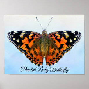 Malte Lady Butterfly Aquarellmalerei Poster