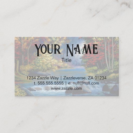 Malte mysteriöse Wälder und River Business Card Visitenkarte (Vorderseite)