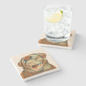 Malte Schokolade Labrador Marmor Untersetzer (Seitenansicht)