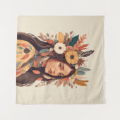 Malte schöne amerikanische Ureinwohner Wandteppich (Vorderseite (Horizontal))