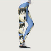 Malte sibirische Husky Hübsch Blue Leggings (Rechts)