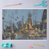 Malte Stadt in der Nacht Seidenpapier (Basteln)