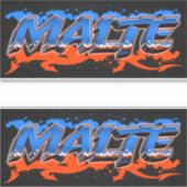Malte Vorname Name Graffiti Aufkleber Sticker (Vorderseite)