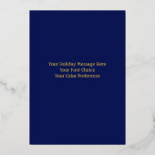 Malte Whimsical Winterlandschaft Weihnachten Folien Feiertagskarte (Rückseite)