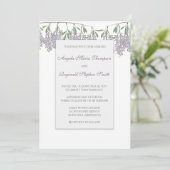 Malte Wisteria Hochzeitseinladung Einladung (Stehend Vorderseite)