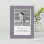 Malte Wisteria Save the Date Card (Stehend Vorderseite)